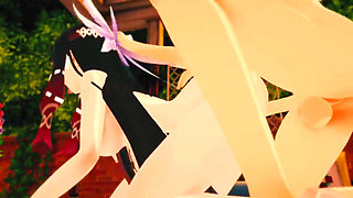 Genshin Impact - Columbina Hardcore Sex Scene with Aether - 3D Hentai Animation