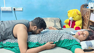 Mallu wife pussy rub and kissing with boobs press and kiss romance by husband