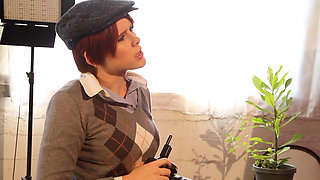 Threesome with two hot ebony sluts and redhead Lily Cade