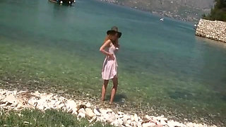 878 Draco Nobilis as a Hairy Model Posing on the Beach