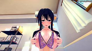 Rias Gremory is leaving so Akeno gives me a titjob - DXD NTR Madness Series