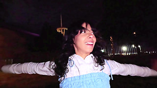 Risky Outdoor Public Creampie Petite Latina  Cindy Luna Petite Deepthroat Almost Caught Motorcycle