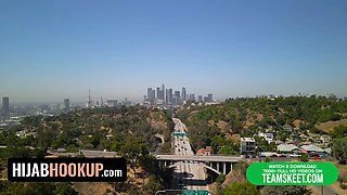 Stranded muslim cutie gets help from usa stud and prizes him with her Tight Pussy