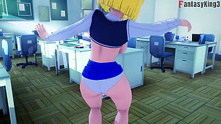 Android 18 dances for Gohan at the university - Dragon Ball Zex Series