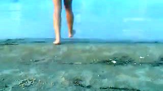 Naked and horny Russian nympho wants to have sex on the beach