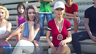 American wife enjoying wild fun with husband and friends