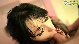 POV Blowjob Before Bed with Eye Contact. I Love Kissing Cock