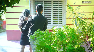 Desi Indian Boy Friend & Girl Friend Outdoor Sex Turns Into a Hardcore Threesome with a Stranger Guy ( Hindi Audio )