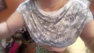 BBW plays with her pussy and does hot sloppy cock sucking!