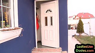 Pathetic incel pegged by dominant brit baes