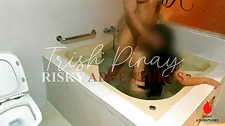 I made my new Fuck Buddy Eat my Pussy, And Made him Cum All Over Me - Pinay Jacuzzi Fun