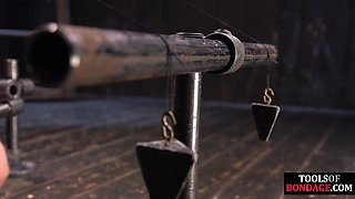 Hairy-Bush Submissive Babe Enjoys Electric Passion in Bondage
