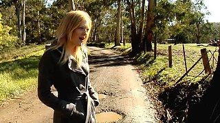 Two amateur blonde teen babes sucking huge fat cock