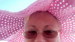 Webcam play, get naked and pee on the beach