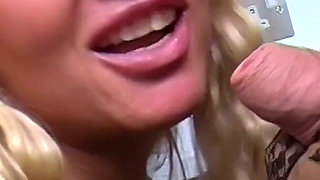 Blonde Big Tits MILF Kyla Kroft Sucks off a Big White Cock in the Kitchen