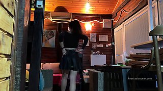 I met delivery guy naked. He asked me to touch my boobs and