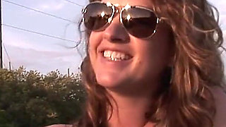 Gorgeous Babe Strips Buck Naked in a Public Park