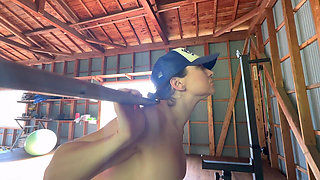 Naked Workout Seduction - Silky Skin and Round Curves