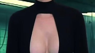 Big Boobed Blonde Masturbates With A Dildo In The Bathroom