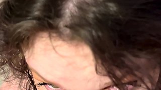 ShesNew Amateur brunette girlfriend POV blowjob handjob