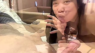 Asian teen massage special handjob and blowjob