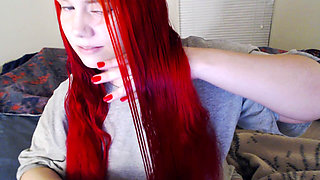 Brushing My Long Red Hair
