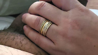 Horny step mom tricked into handjob by naughty step son