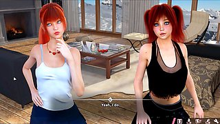 Hot threeway in a sexy dress with Misskitty2k in anime style