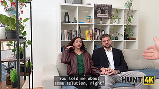 HUNT4K. A Bitch with a Big Ass cheats on her Boyfriend for Money