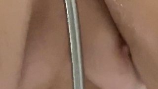 Amateur short haired teen brunette with