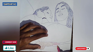 Desi Badroom standing Doggy style Full Sex video. Drawing art