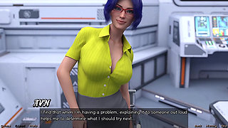 Stranded in Space - Blue Haired Big Tits MILF Wants to Talk