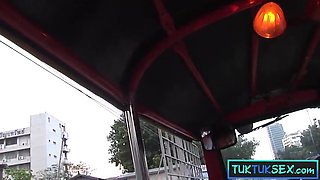 Picking up amateur Thai COUGAR with a TukTuk and pummeling her rock hard