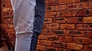 Blond MILF Pissing in Clothes Desperation Compilation