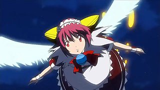 Maid masturbating and gangbanged outdoor