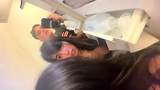 Aaliyah Yasin Fucks on a Plane - Blowjob & Doggy Style in Bathroom
