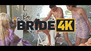 VIP4K. Hot bride is having a rough sex with a master of ceremonies, guests are shocked: Porn