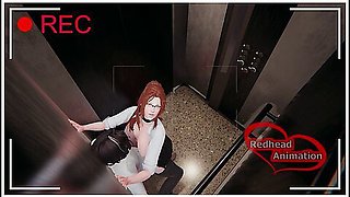 The Ai Camera Catches A Milf And Neighbor Fucking In The Elevator With Car Toon