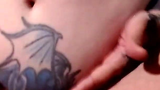 Chubby MILF Jiggling Squeezing Her Belly Fat