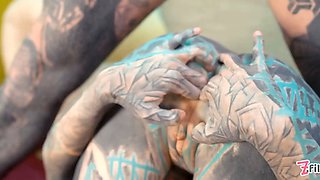 Alternative Teens Fuck with Tattoed Guy