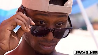 BLACKED Gorgeous Angelika Seduces Stranger On The Beach - Angelika Grays