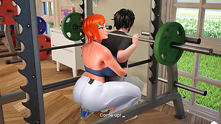 Mansion Days TABOO Hentai Game Ep.6 Showing my GIANT COCK to STEPSIS at the GYM !