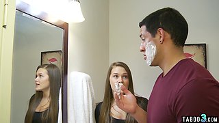 Hot MILF mom teaching teen stepdaughter