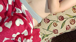 Watching my stepsister masturbate in bed